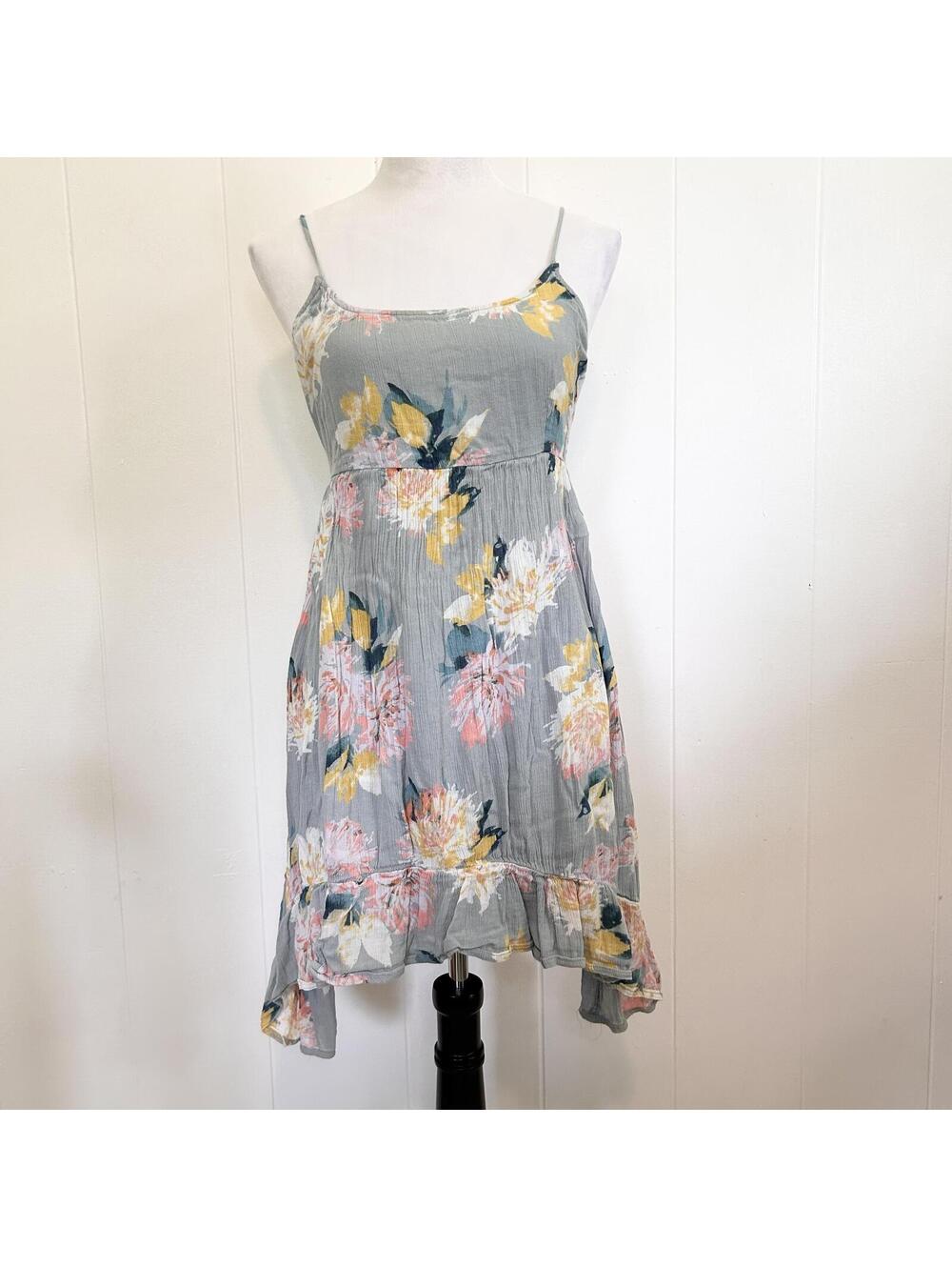 O’Neill Floral Spaghetti Strap Open Back Mini Summer Dress Women's Medium
